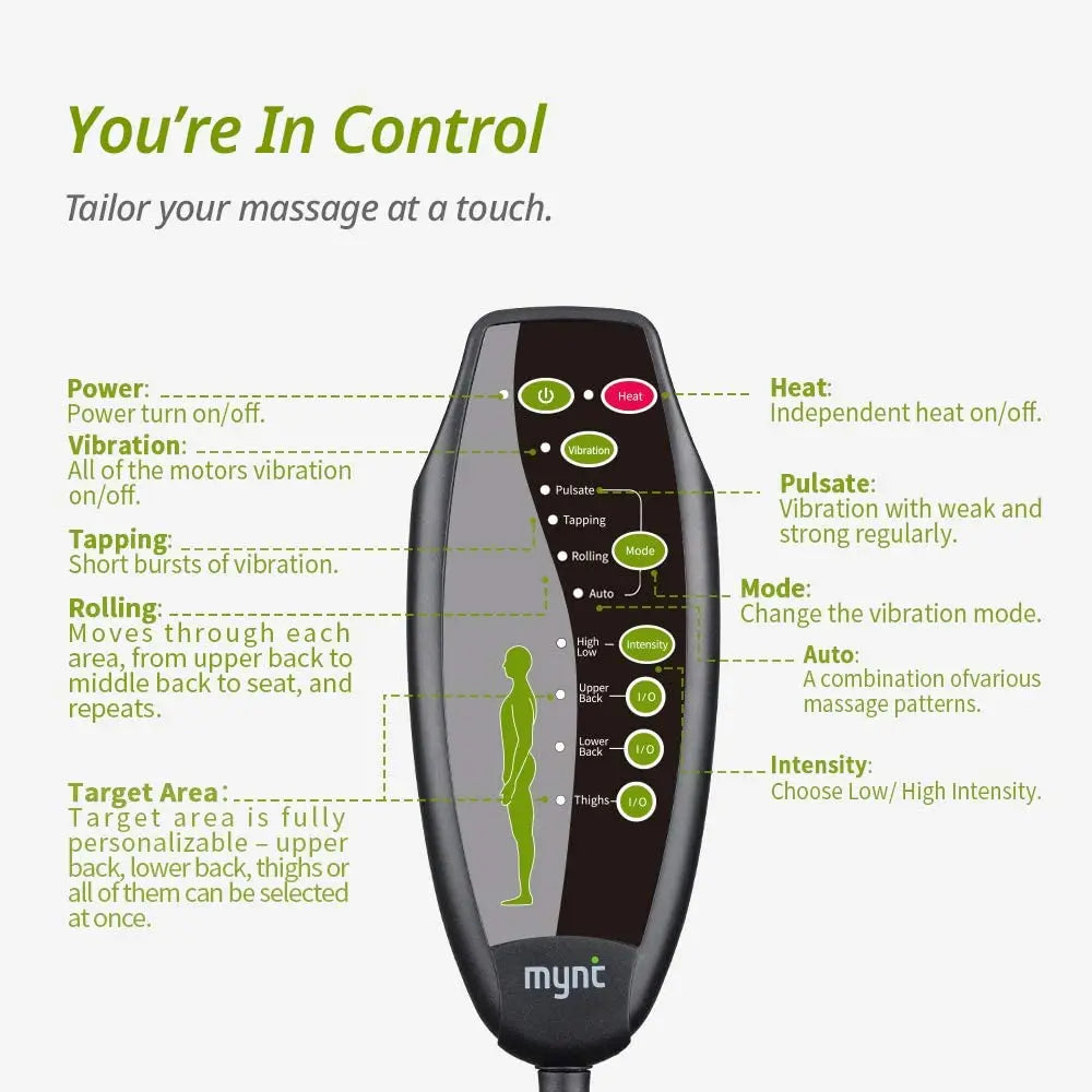 Chair Massage Cushion 8 Vibrating Nodes to Relieve Stress and Fatigue