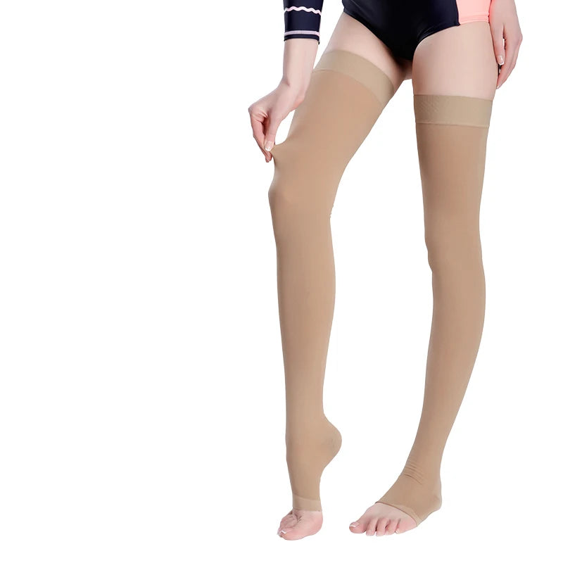 Thigh High Compression Support Stockings 15-20 mmHg