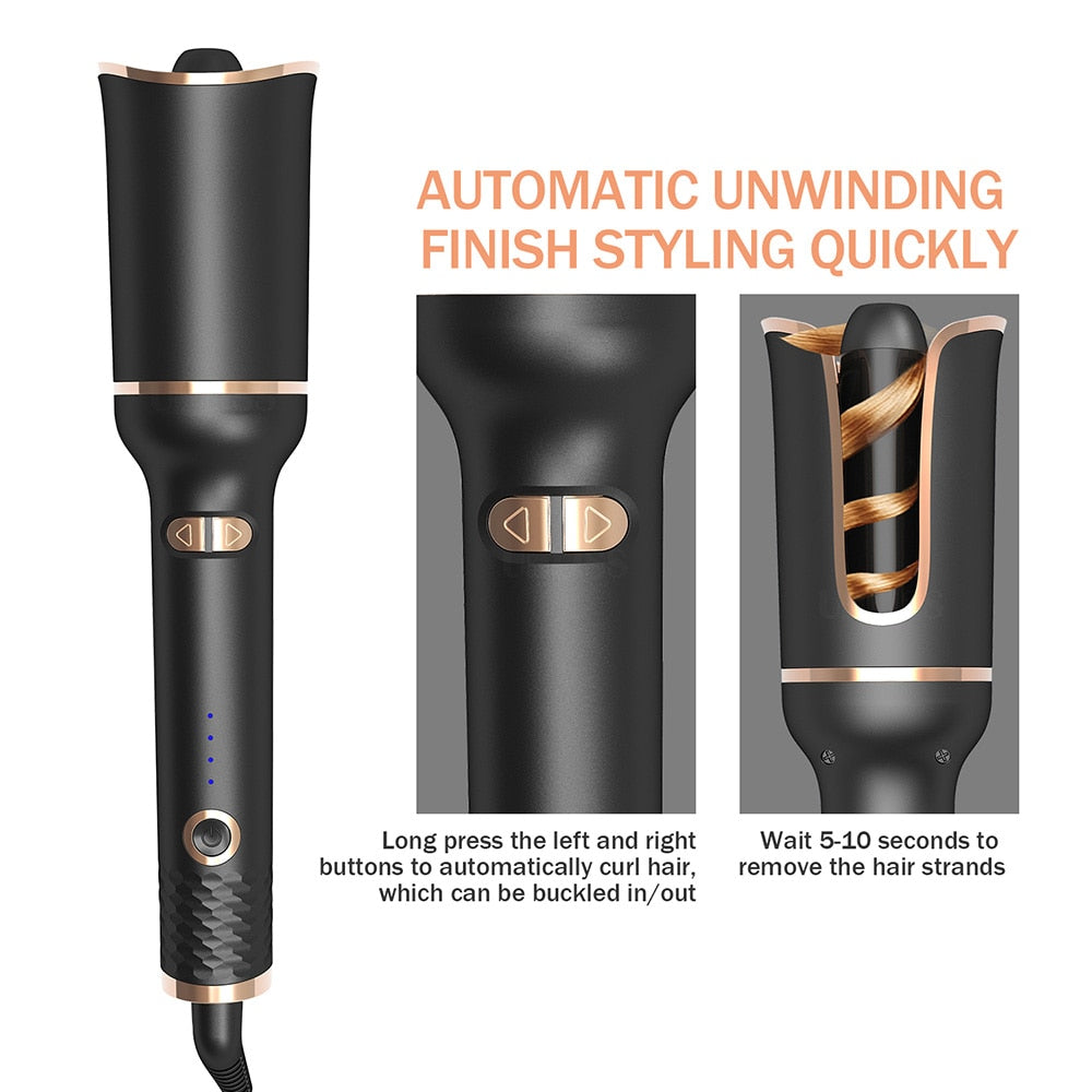 Automatic Rotating Ceramic Hair Curler