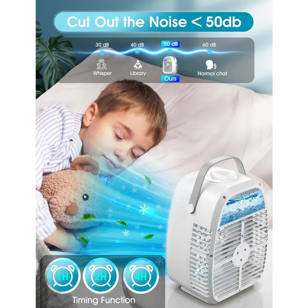 Mini Portable 4 in 1 Humidifier, 3 Speed AC