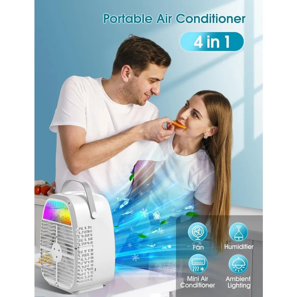 Mini Portable 4 in 1 Humidifier, 3 Speed AC