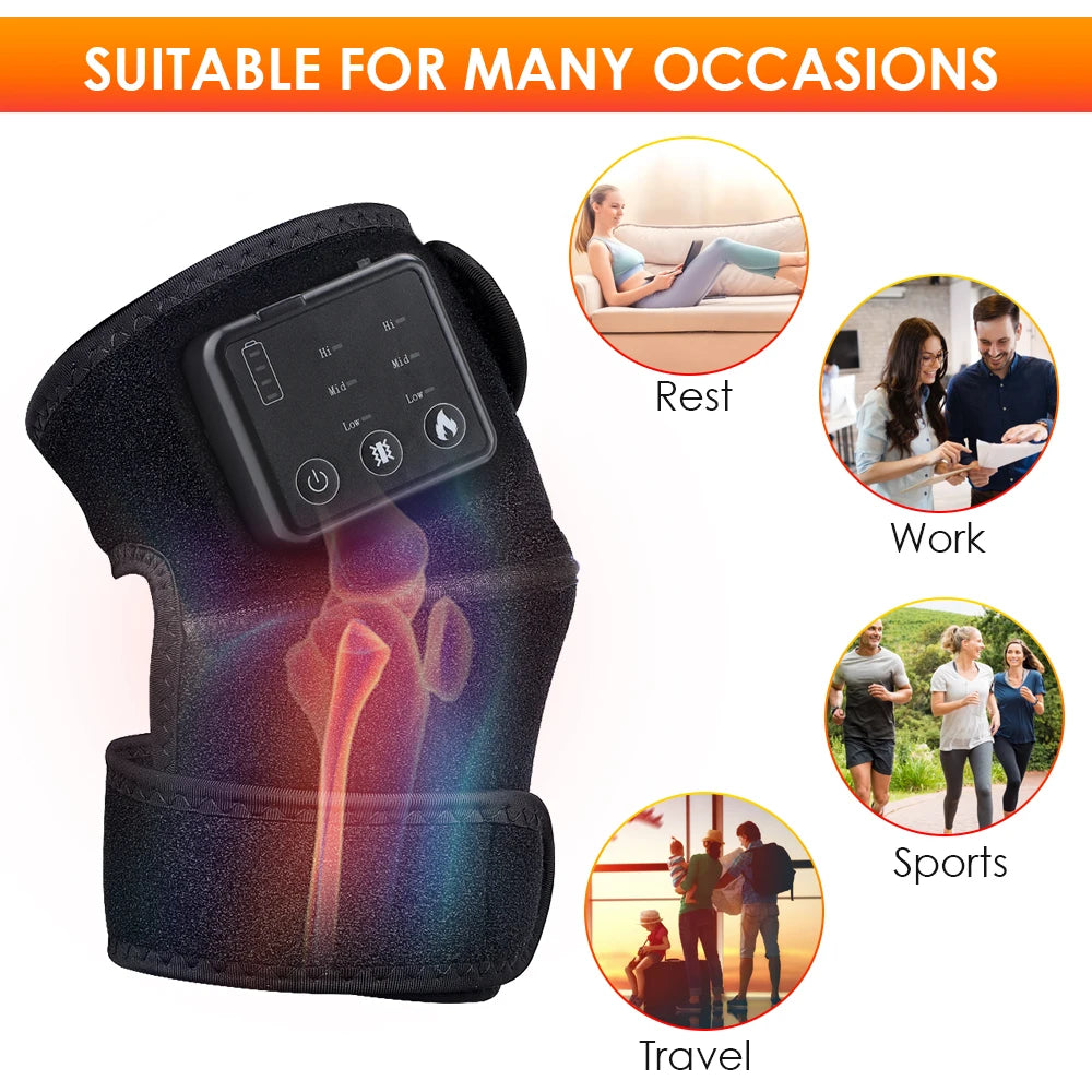 Electric Heating Knee Massager Far Infrared Joint Physiotherapy