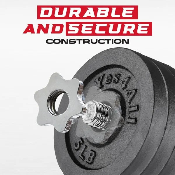 Yes4 Adjustable Dumbbell Set with Weight Plates/Connector