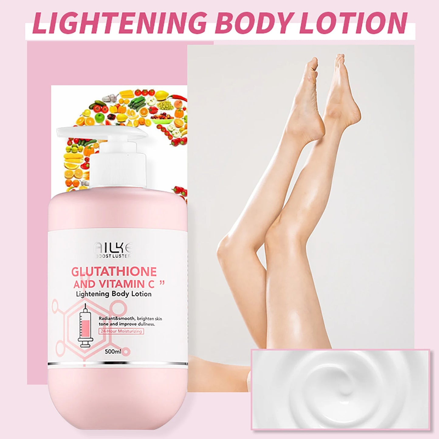 AILKE Glutathione & Vitamin C Kit, With Whitening Lotion