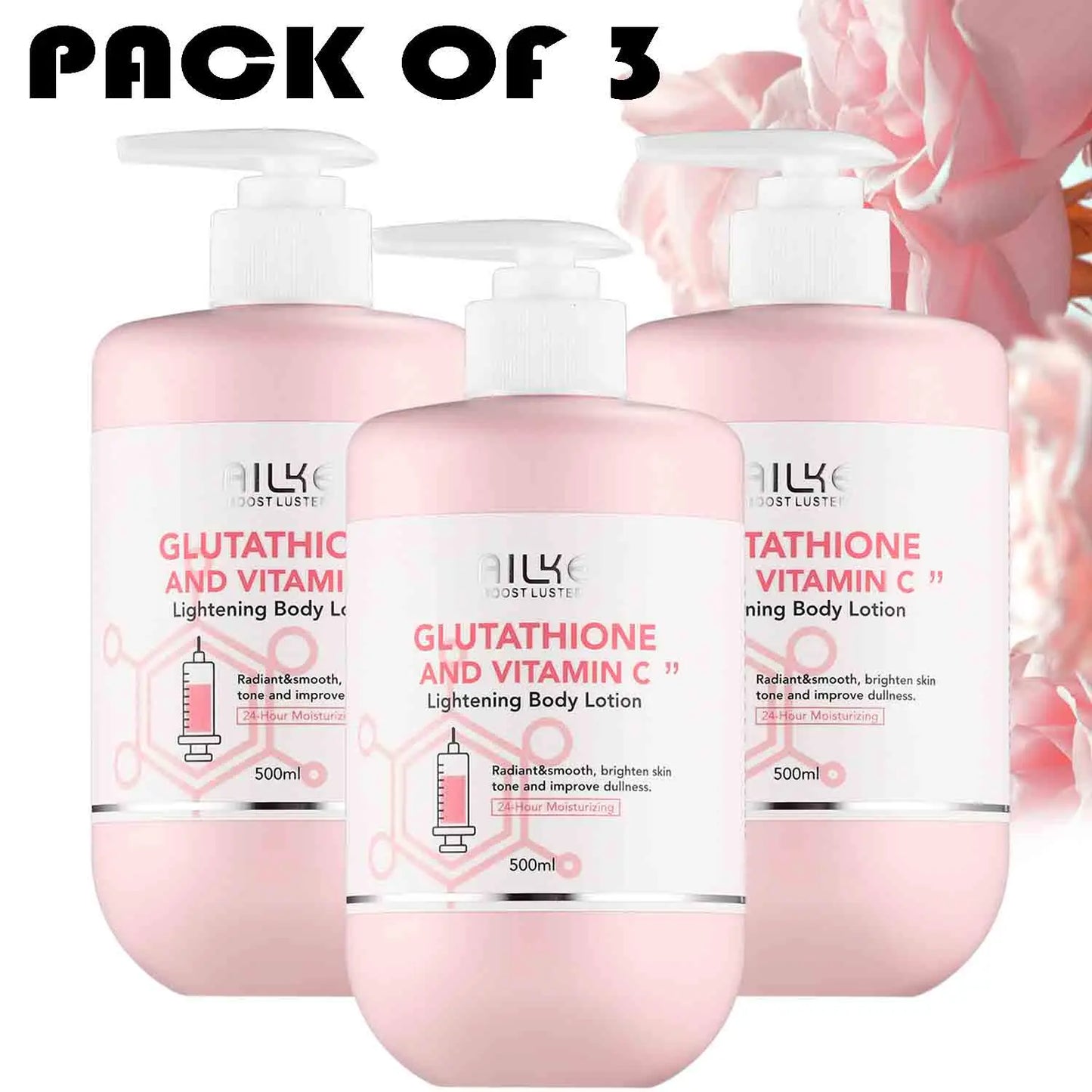 AILKE Glutathione & Vitamin C Kit, With Whitening Lotion