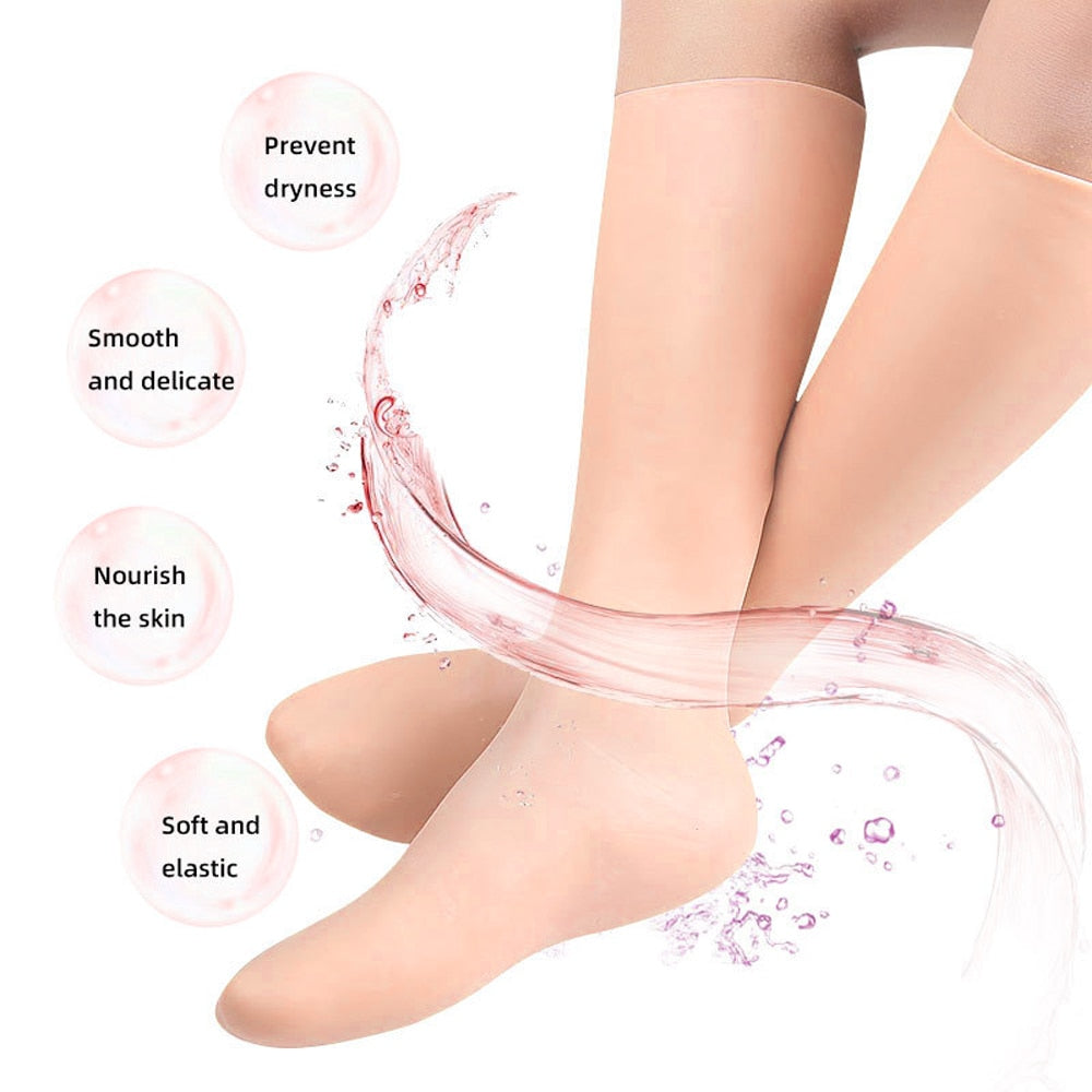 Long Moisturizing Care Gloves Silicone Gel Socks