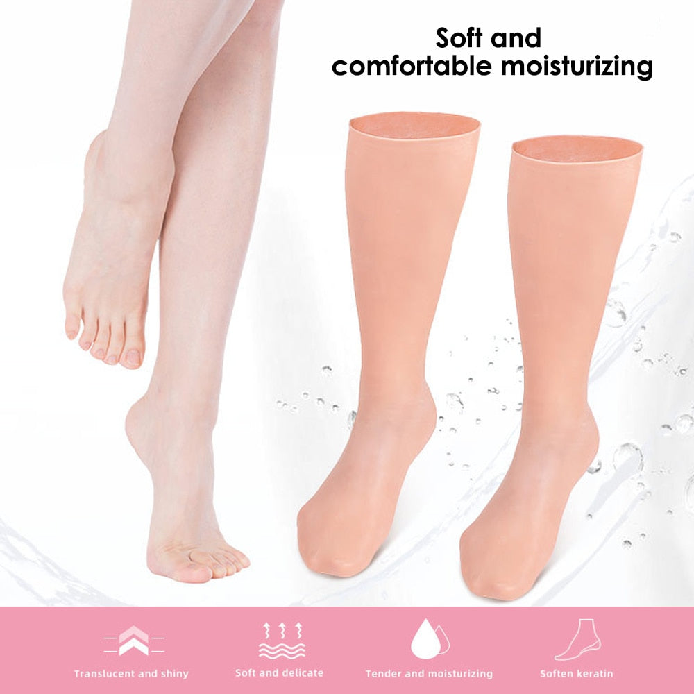 Long Moisturizing Care Gloves Silicone Gel Socks