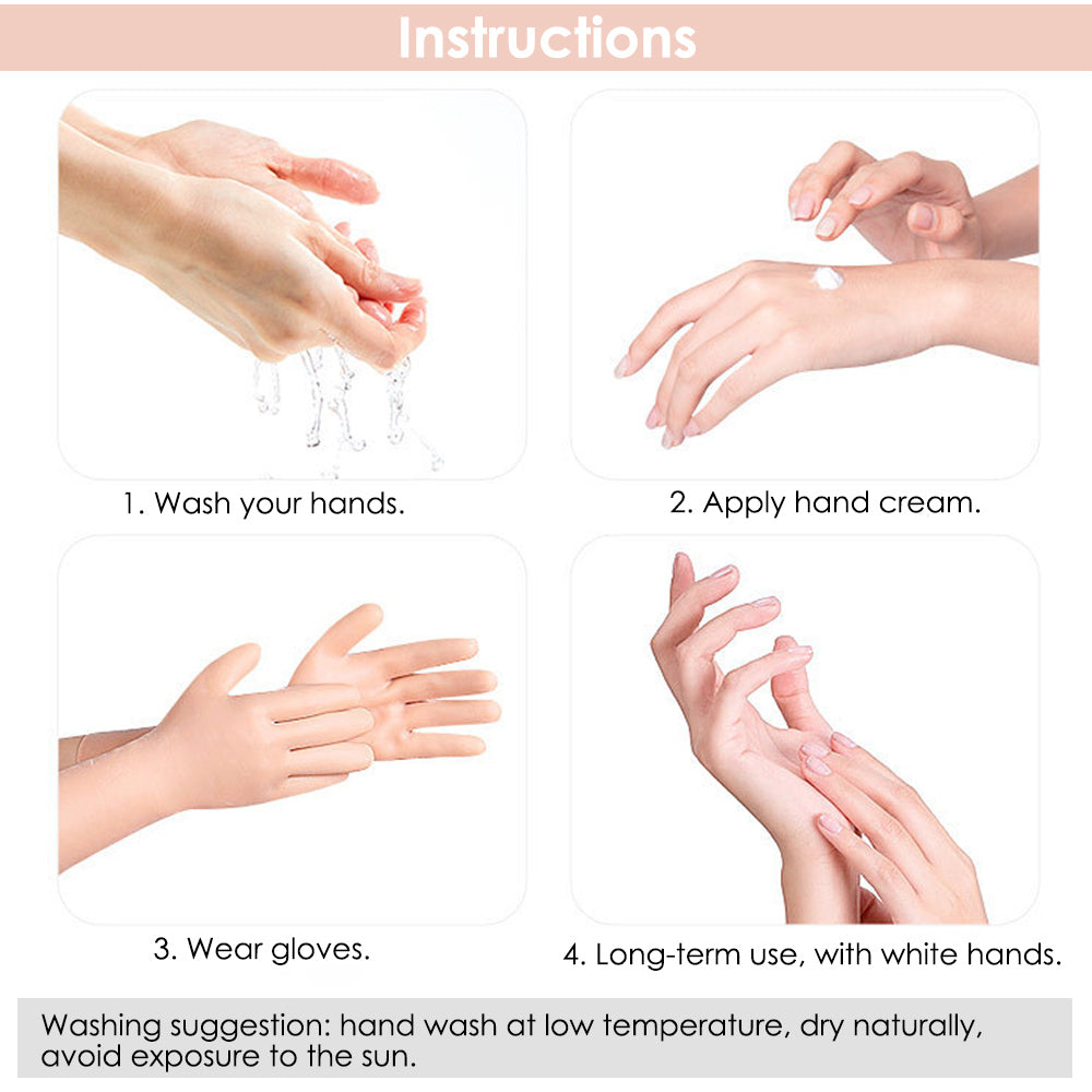 Long Moisturizing Care Gloves Silicone Gel Socks