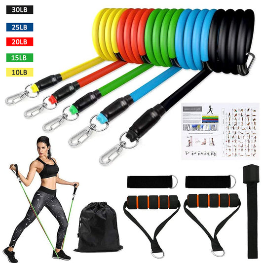Yoga Rubber Fitness Stretch Band Set