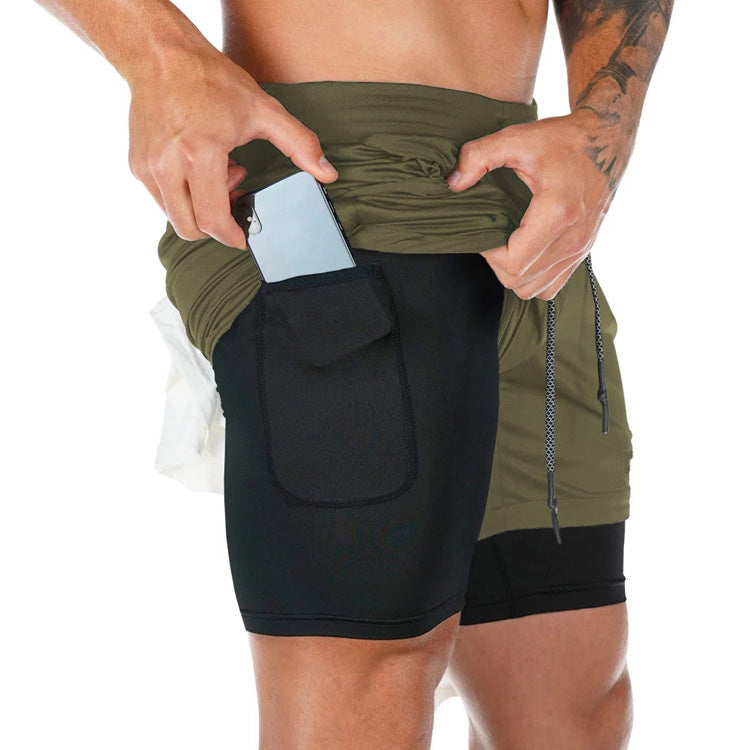 Men's 2 In 1 Beach Sport Shorts