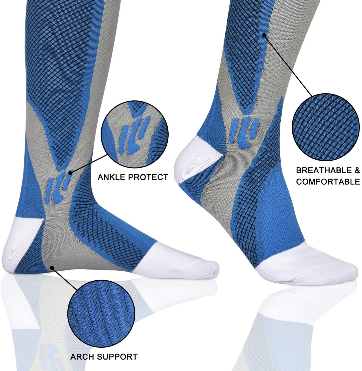 Brothock 3 Pairs Compression Socks for Women